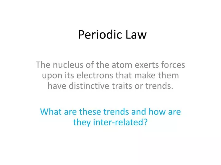 periodic law