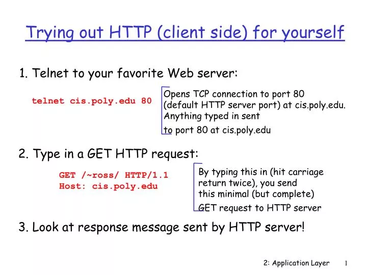 trying out http client side for yourself