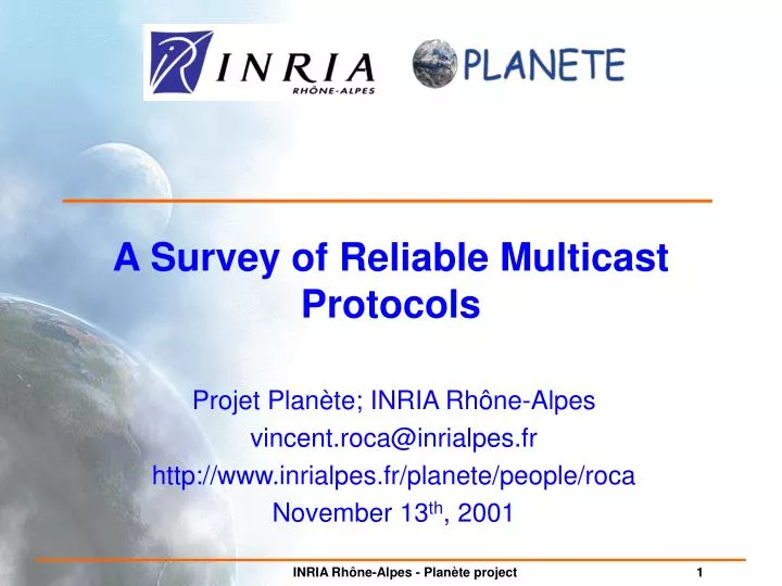 a survey of reliable multicast protocols
