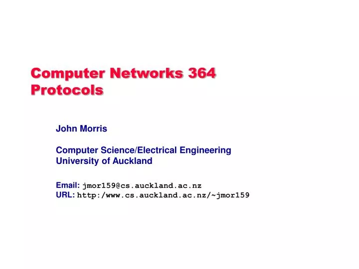 computer networks 364 protocols