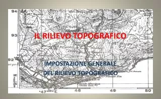 il rilievo topografico