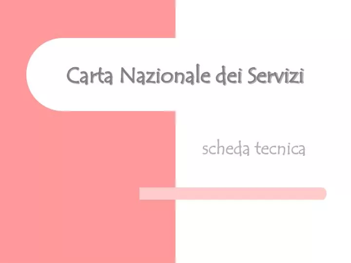 carta nazionale dei servizi
