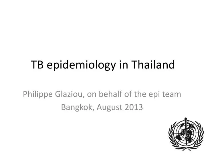 tb epidemiology in thailand