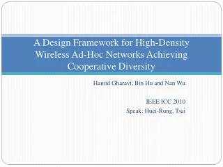 A Design Framework for High-Density Wireless Ad-Hoc Networks Achieving Cooperative Diversity