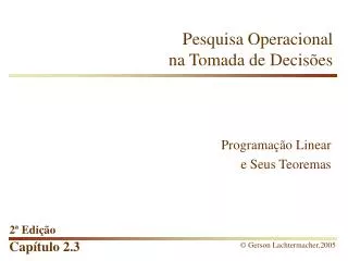 programa o linear e seus teoremas