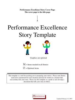 Performance Excellence Story Template