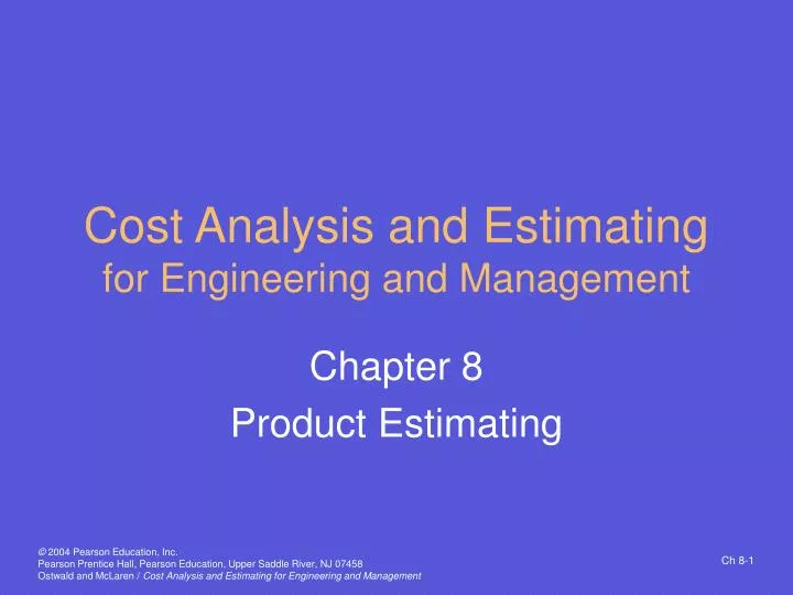 cost analysis and estimating for engineering and management