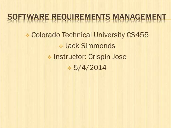 software requirements management