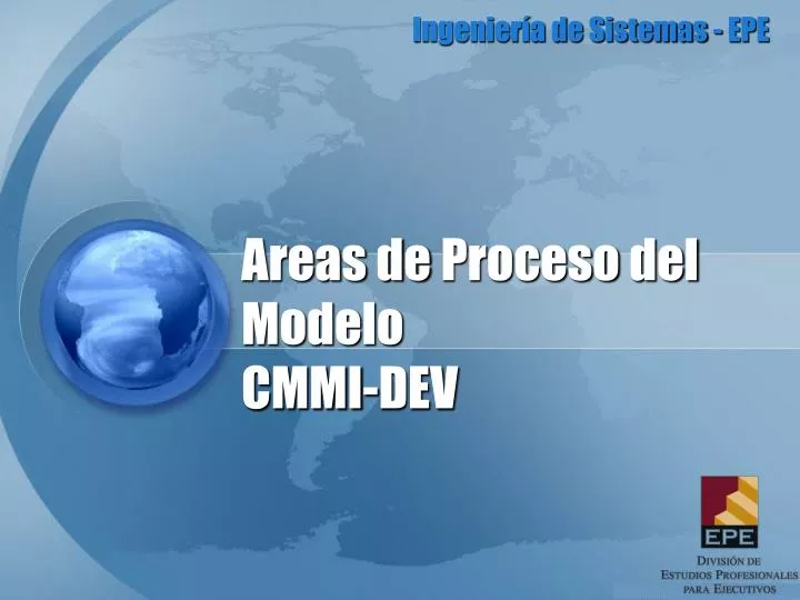 areas de proceso del modelo cmmi dev