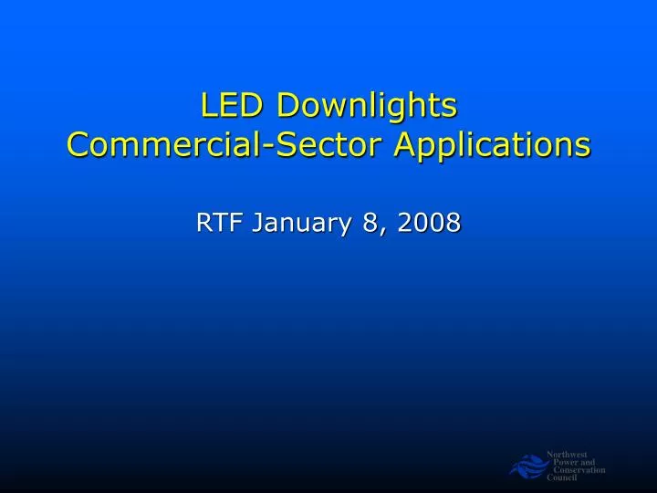led downlights commercial sector applications