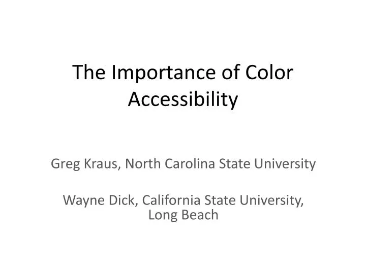 the importance of color accessibility