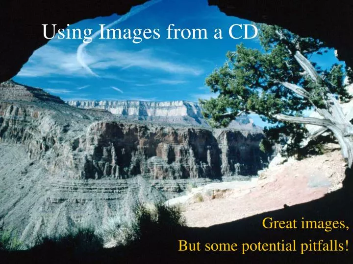 using images from a cd