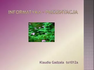 informatyka prezentacja