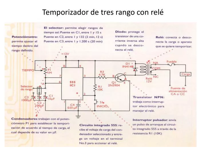 temporizador de tres rango con rel