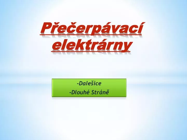 p e erp vac elektr rny