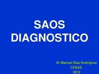saos diagnostico