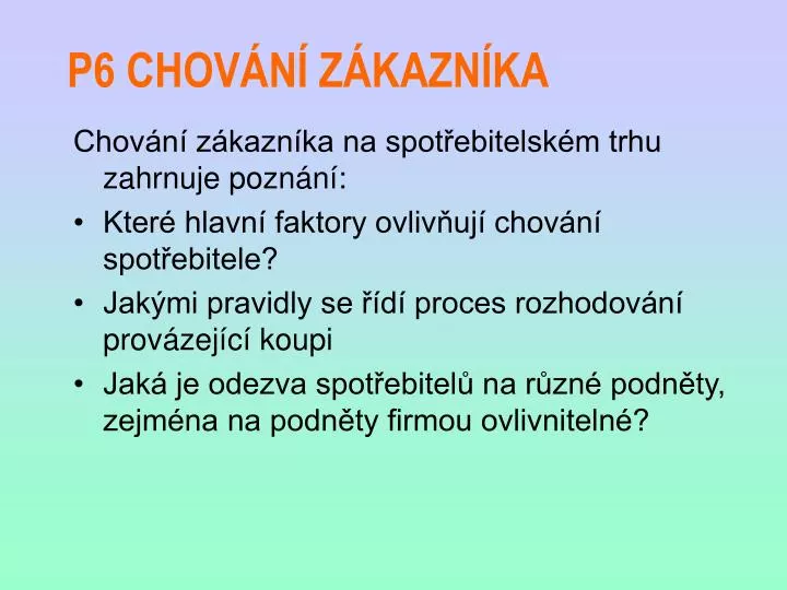 p6 chov n z kazn ka