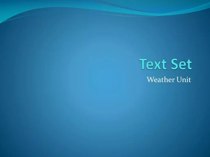 text set