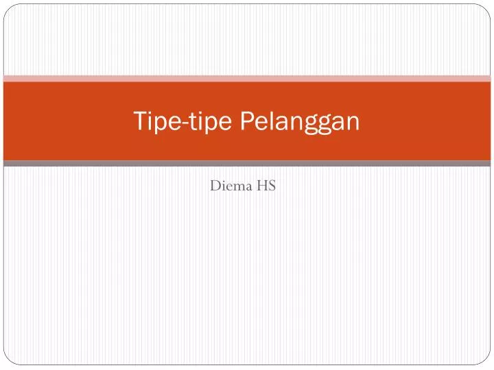 tipe tipe pelanggan