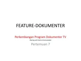 feature dokumenter