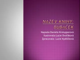 n zev knihy bub ek