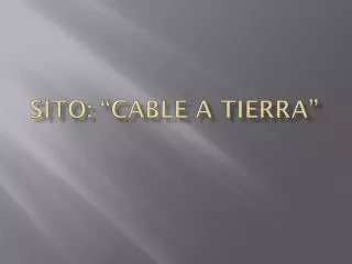 sito cable a tierra