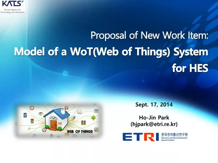 proposal of new work item model of a wot web of things system for hes