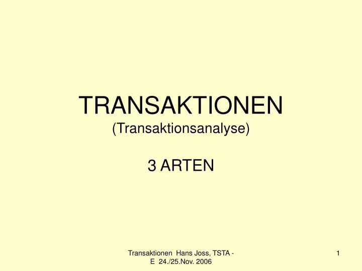 transaktionen transaktionsanalyse
