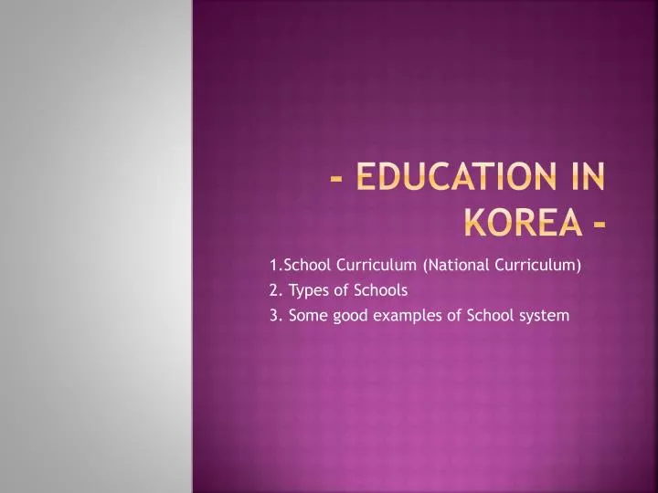 Ppt Education In Korea Powerpoint Presentation Free Download