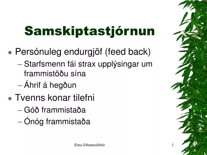 samskiptastj rnun