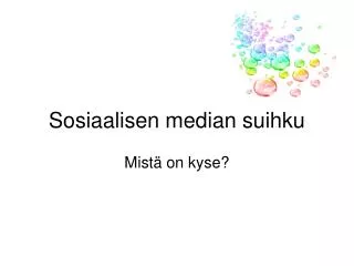 sosiaalisen median suihku