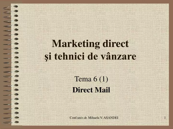 marketing direct i tehnici de v nzare