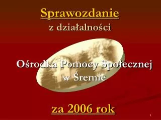 sprawozdanie z dzia alno ci