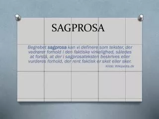 sagprosa