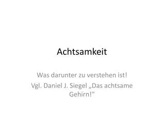 achtsamkeit