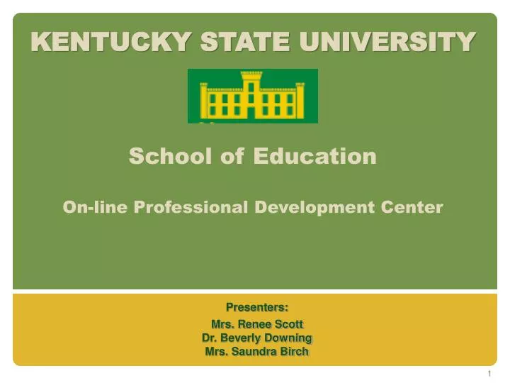 kentucky state university school of education on line professional development center