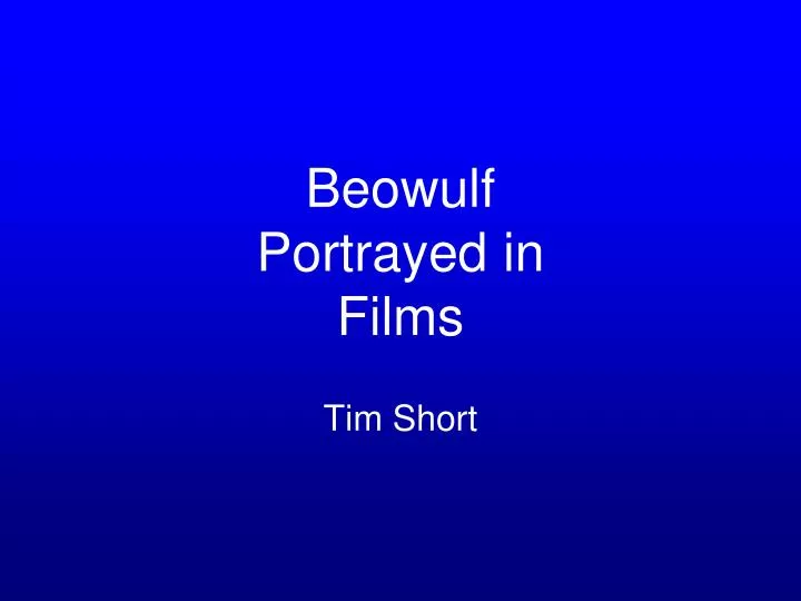 beowulf portrayed in films