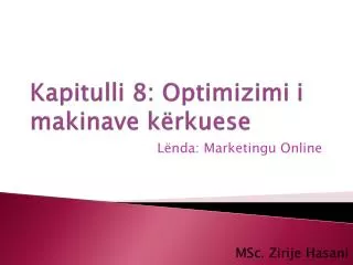 kapitulli 8 optimizimi i makinave k rkuese