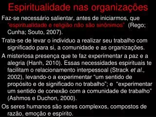 espiritualidade nas organiza es