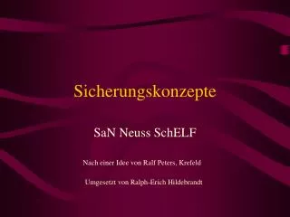 sicherungskonzepte
