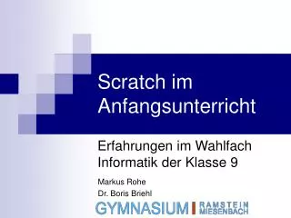 scratch im anfangsunterricht