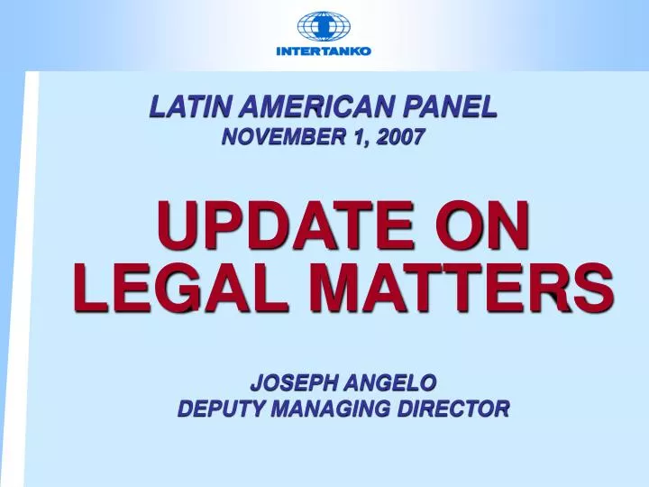 latin american panel november 1 2007