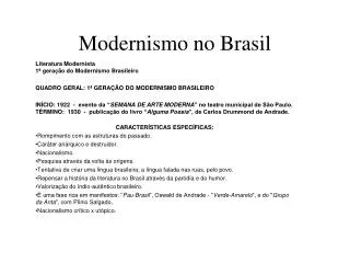 modernismo no brasil
