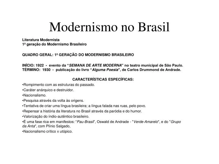 modernismo no brasil