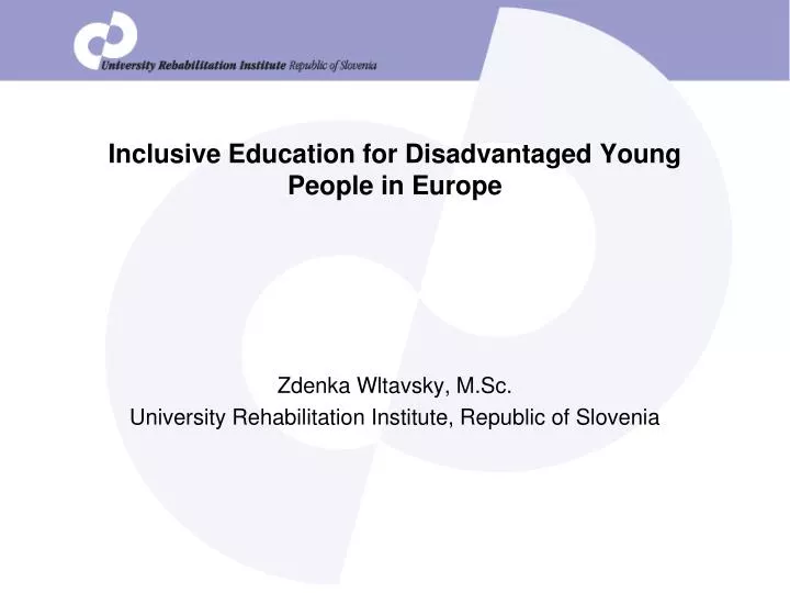 inclusive education for disadvantaged young people in europe