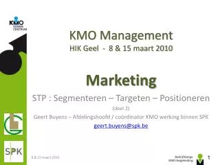 kmo management hik geel 8 15 maart 2010