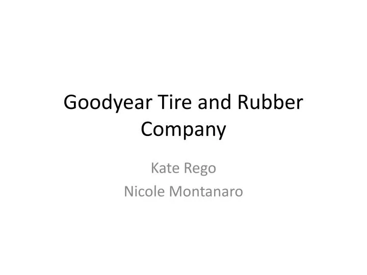 goodyear tire and rubber company