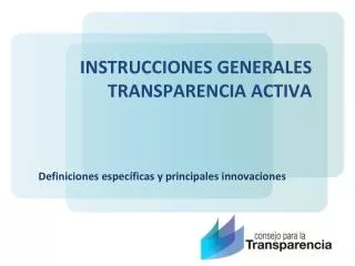 instrucciones generales transparencia activa