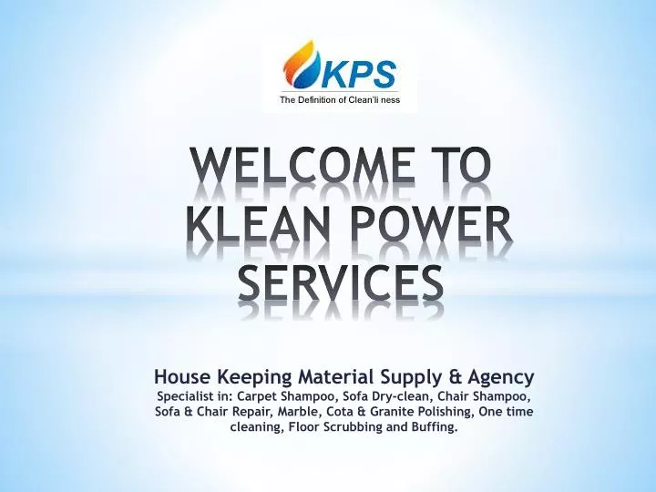 welcome to klean power services