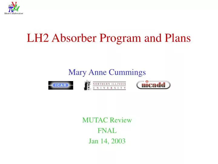 lh2 absorber program and plans